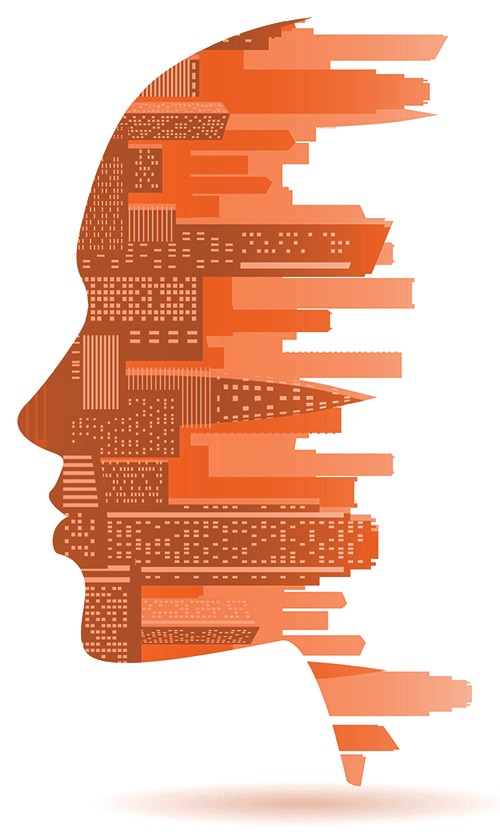 Profile made of layered data bars